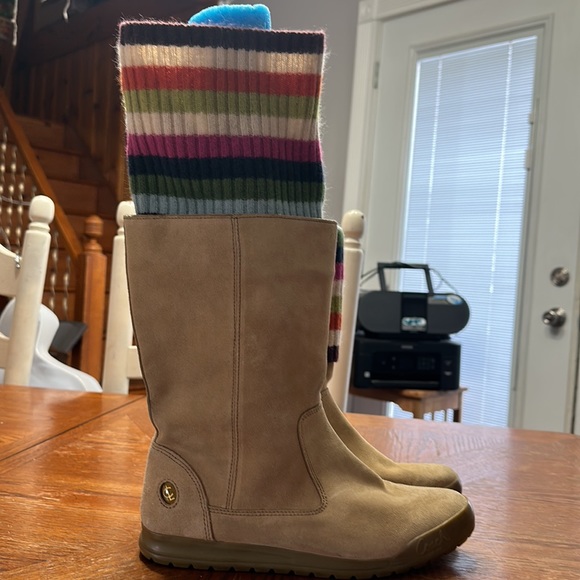 Coach Tatum suede multicolor wool boots sz 9 - Picture 6 of 8